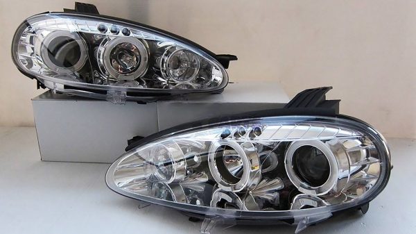 Clear LED Angel Eyes Projector Head Lights for 01-05 MAZDA MX5 NB MX 5 Headlights