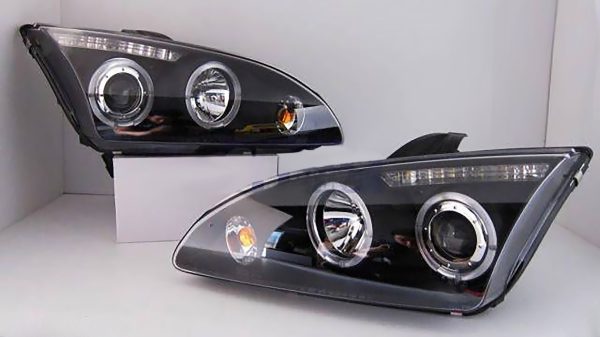 BLACK CCFL Projector Headlights for 04-07 Ford Focus XR5 ZETE Headlights
