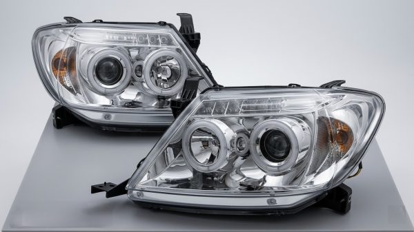 2005-2010 Toyota Hilux SR5 Clear Headlights with Dual CCFL Halo Rings & LED Park Lights