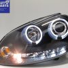 Black LED DRL Angel Eyes Projector Head Lights for 03-08 VW GOLF V TDI GTI -76