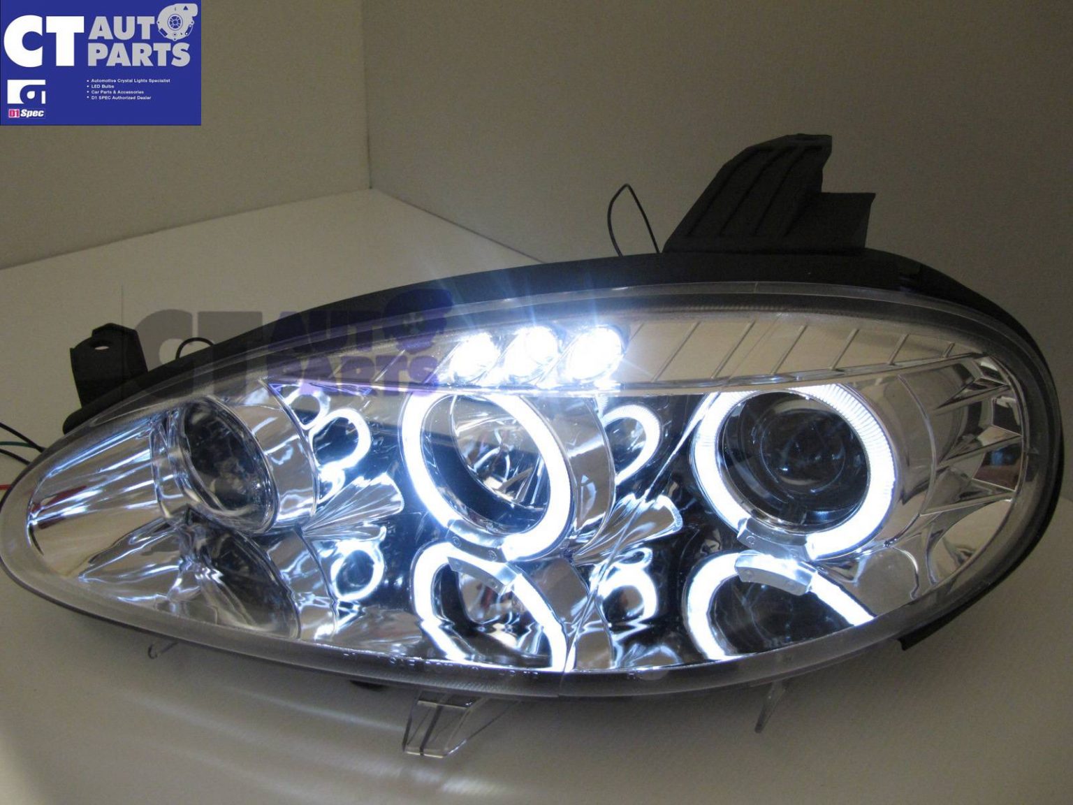 Clear LED Angel Eyes Projector HeadLights for 0105 MAZDA MX5 NB MX 5 CT AutoParts