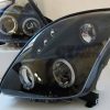 JDM Black Angel Eyes Projector Head Lights for 04-10 Suzuki Swift Sport-3086