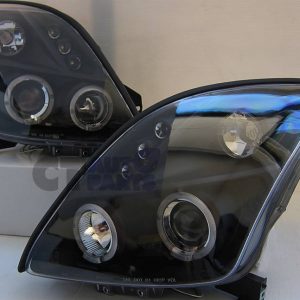 JDM Black Angel Eyes Projector Head Lights for 04-10 Suzuki Swift Sport-0