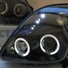 JDM Black Angel Eyes Projector Head Lights for 04-10 Suzuki Swift Sport-3084