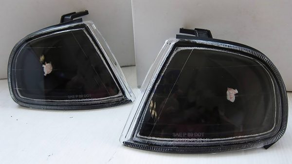 JDM Black Front Corner lights Signal lights for 92-96 Honda Prelude H22A