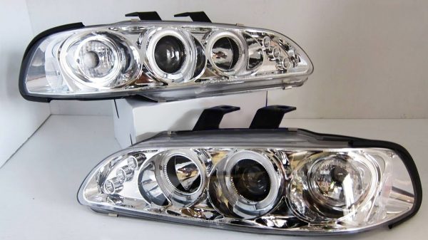 Clear LED Projector Angle Eyes Headlights for 92-95 Honda Civic EG Si SiR Vti Head lights