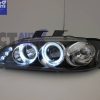 Black LED Angel Eyes Projector Headlights for 92-95 HONDA CIVIC EG Si SiR Vti-4513