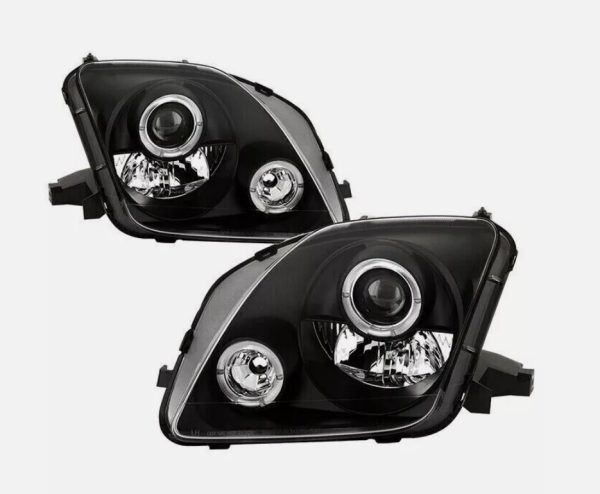 Black CCFL Angle Eye Projector Headlights for 96-01 Honda Prelude VTIR VTIS TYPE S