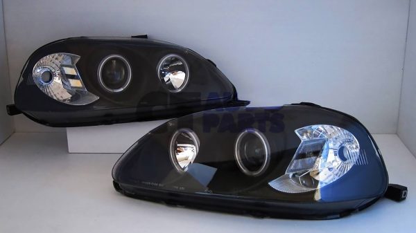 Black CCFL Angle Eye Projector Headlights for 96-98 Honda CIVIC EK VTIR VTIS
