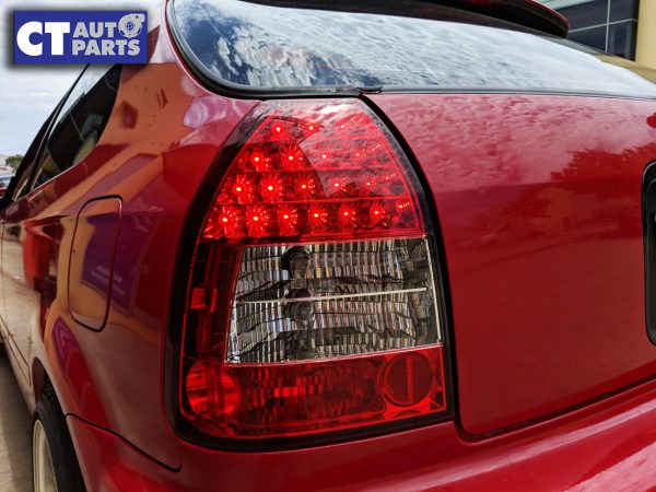 JDM Clear Red LED Taillights Tail lights for 96-01 Honda Civic EK Hatch Vti