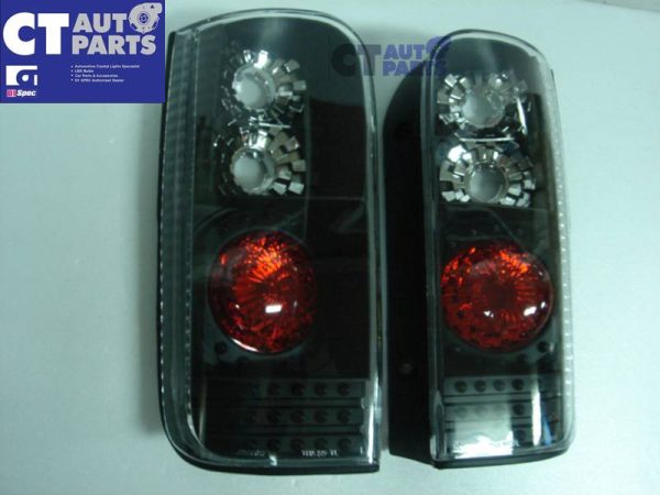 JDM Black Altezza Tail Lights for 89-03 Toyota Hiace Van-0