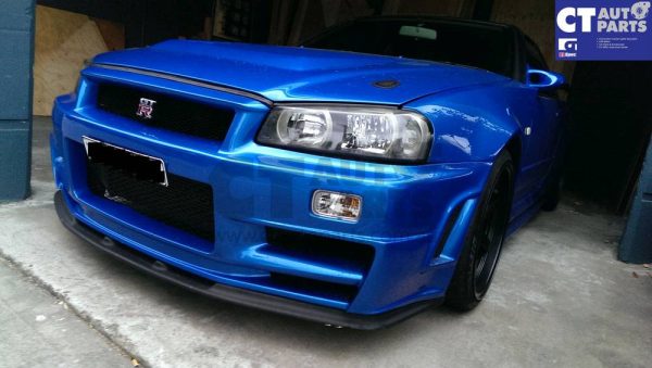Clear Front Bumper lights Front Signal Lights for 99-02 NISSAN SKYLINE R34 GTR GTT-0