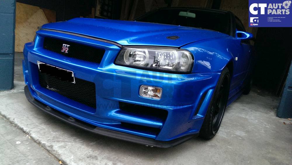 JDM Clear Front Bumper lights Front Signal Lights for 99-02 Nissan Skyline  R34 GTT GTR - CT AutoParts