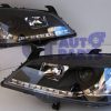 Black LED DRL Projector Headlights for 98-04 Holden Astra G TS-0