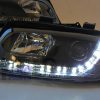 BLACK LED DRL DayTime Projector HeadLights for AUDI A4 B6 01-04-3449