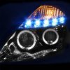Black LED DRL & Angel Eyes Projector Head Lights Nissan 350Z Z33 03-05 Fairlady-818