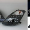 Black LED DRL & Angel Eyes Projector Head Lights Nissan 350Z Z33 03-05 Fairlady-2759