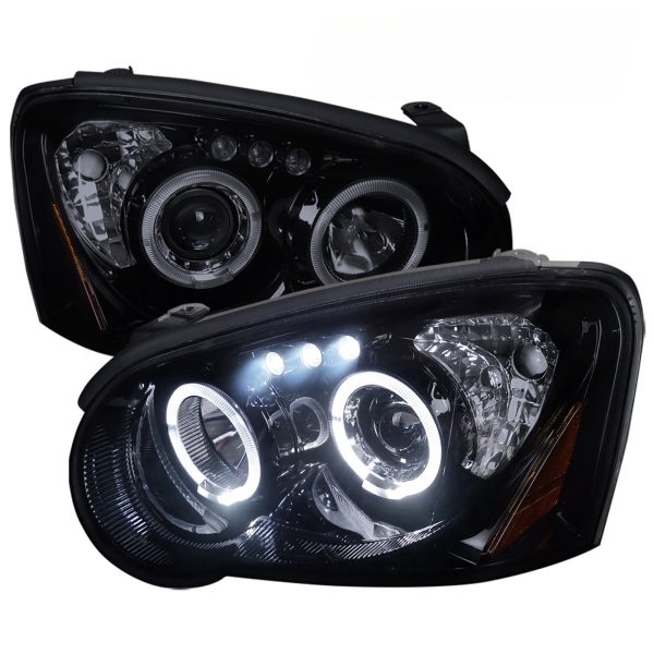 Black LED Angle Eyes Projector Headlights for 03-05 SUBARU IMPREZA WRX RX STI GD Head lights