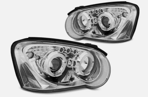 Clear LED Angle Eyes Projector Headlights for 03-05 SUBARU IMPREZA WRX RX STI GD Head lights