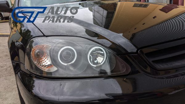 Black CCFL Angle Eye Projector Headlights for 99-00 Honda CIVIC EK VTIR VTIS