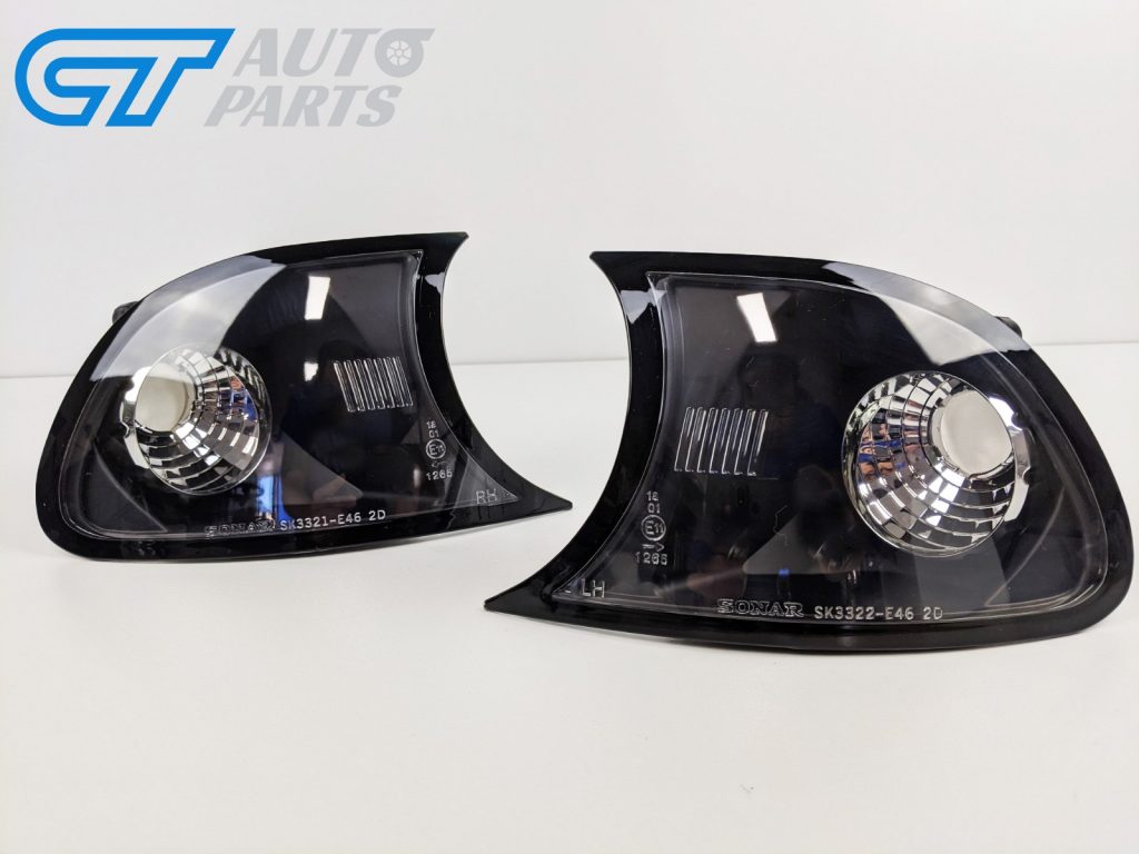 Black Corner Signal indicator light for 98-01 BMW E46 3 Series 2D Coupe -13026
