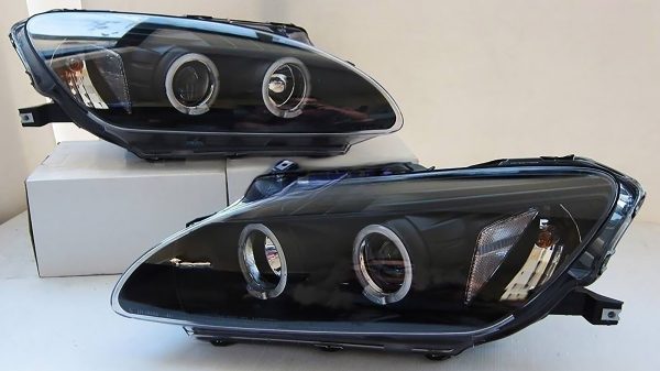 Black LED Angel-Eyes Projector Headlights for 99-03 Honda S2000 AP1 Head lights