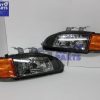 JDM Black Headlight & Amber Corner Signal Light for 91-95 Honda Civic EG VTI VTEC -0