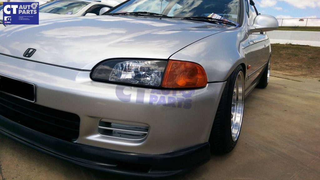 JDM Black Headlights & Amber Corner Signal Lights for HatchBack 9195