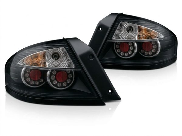 Black LED Tail Lights for Ford Falcon BA BF XR6 XR8 Sedan 02-08 Rear Lamps Pair