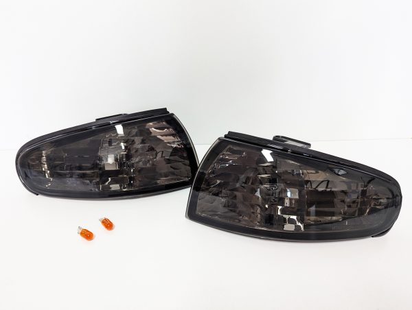 Black Front Corner indicator Signal Lights for 93-95 Nissan S14 200SX Silvia S1