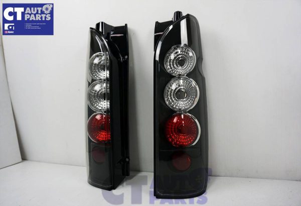 JDM Black ALtezza Tail lights for 04-19 Toyota Hiace VAN -0