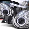 Chrome LED Angel Eyes Projector Head Lights for 00-02 SUBARU IMPREZA WRX STI GD-2001