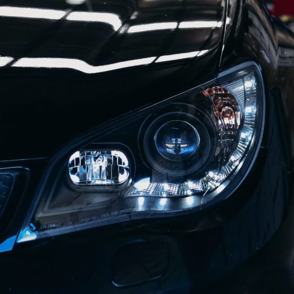 BLACK LED DRL Projector Headlights for 05-07 Subaru Impreza WRX STi RX GD head lights