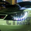 BLACK LED DRL Projector Head Lights for 05-07 Subaru Impreza WRX STi RX -4678