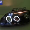 Black LED Angle Eye Projector Headlights for 96-98 HONDA CIVIC EK VTI -4499