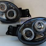 Black LED Angel Eyes Projector Head Lights for SUBARU IMPREZA WRX STI 00-02 GD-2740