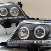 Toyota Hilux VIGO Black DRL LED Angel-Eyes Projector Head Lights 11-14-5473