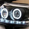 Toyota Hilux VIGO Black DRL LED Angel-Eyes Projector Head Lights 11-14-0