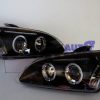 Black Projector Angel Eye Headlights for 04-08 Ford FOCUS MK2 XR5 ZETEC-0