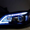 Black LED DRL Day-Time Projector Head Lights for 08-13 Subaru Impreza RS WRX Sti -2261