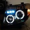 LED ANGEL-EYES Black HeadLight for PathFinder R51 Nissan Navara D40 CLR-2282