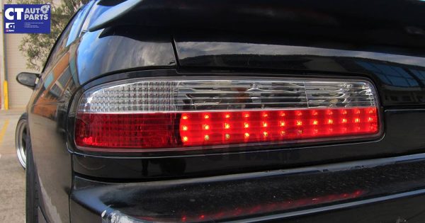 Clear Red LED Tail Lights Nissan Silvia S13 CA18DET SR20DET "" LED ""-0