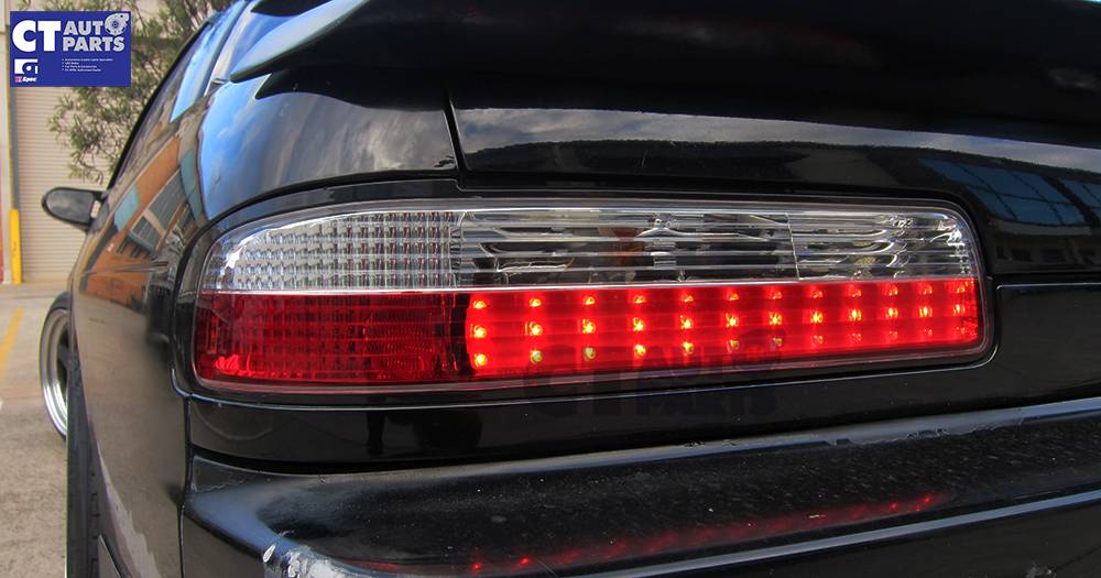 Clear Red LED Tail Lights for 89-94 Nissan Silvia S13 DMAX taillights - CT ...