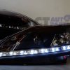 Black LED DRL Day Time Projector Head lights for 08-11 FORD FOCUS XR5 -2360