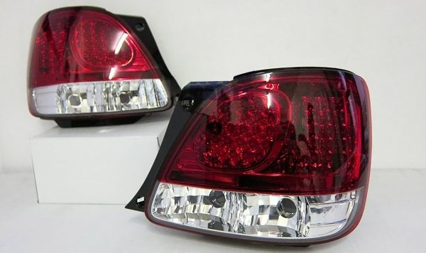 Clear Red LED Tail Lights for 98-05 Lexus GS300 GS400 GS430 Aristo taillights