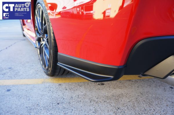 STI Style Rear Bumper Lip Rear Pod for 14-19 SUBARU WRX STI V1 Matte Black -0