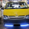 Black CCFL Angel Eyes Projector Head Lights for 04-10 Toyota Hiace -3258