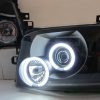 Black CCFL Angel Eyes Projector Head Lights for 04-10 Toyota Hiace -3259