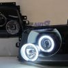 Black CCFL Angel Eyes Projector Head Lights for 04-10 Toyota Hiace -3265