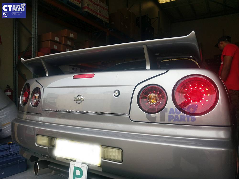 Smoke Red Led Tail Lights Nissan Skyline R34 Gts T Gt R Gt T Rb25det Rb26dett Ct Autoparts